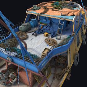 Props from fishing boat